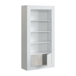 Libreria Arinius, 94x35h181 cm, Bianco<Dmora Best