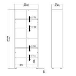 Libreria Armon, 89x40 h222 cm,<Dmora Outlet