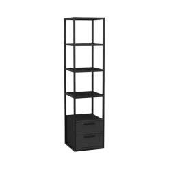 Libreria Arsim, 39x39h169 cm, Nero e Antracite<Dmora Store