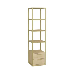 Libreria Arsim, 39x39h169 cm, Oro e Quercia<Dmora Cheap