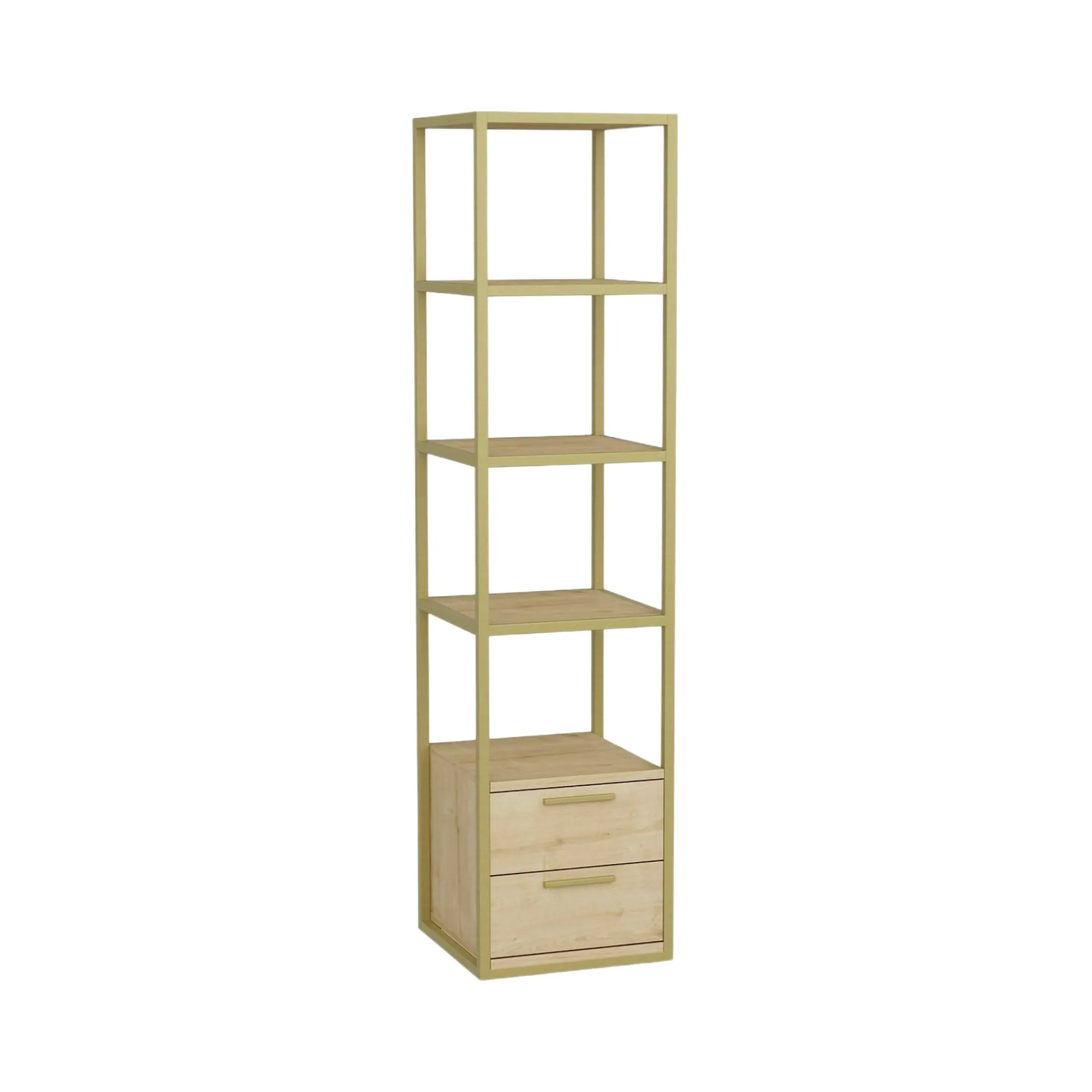 Libreria Arsim, 39x39h169 cm, Oro e Quercia<Dmora Cheap
