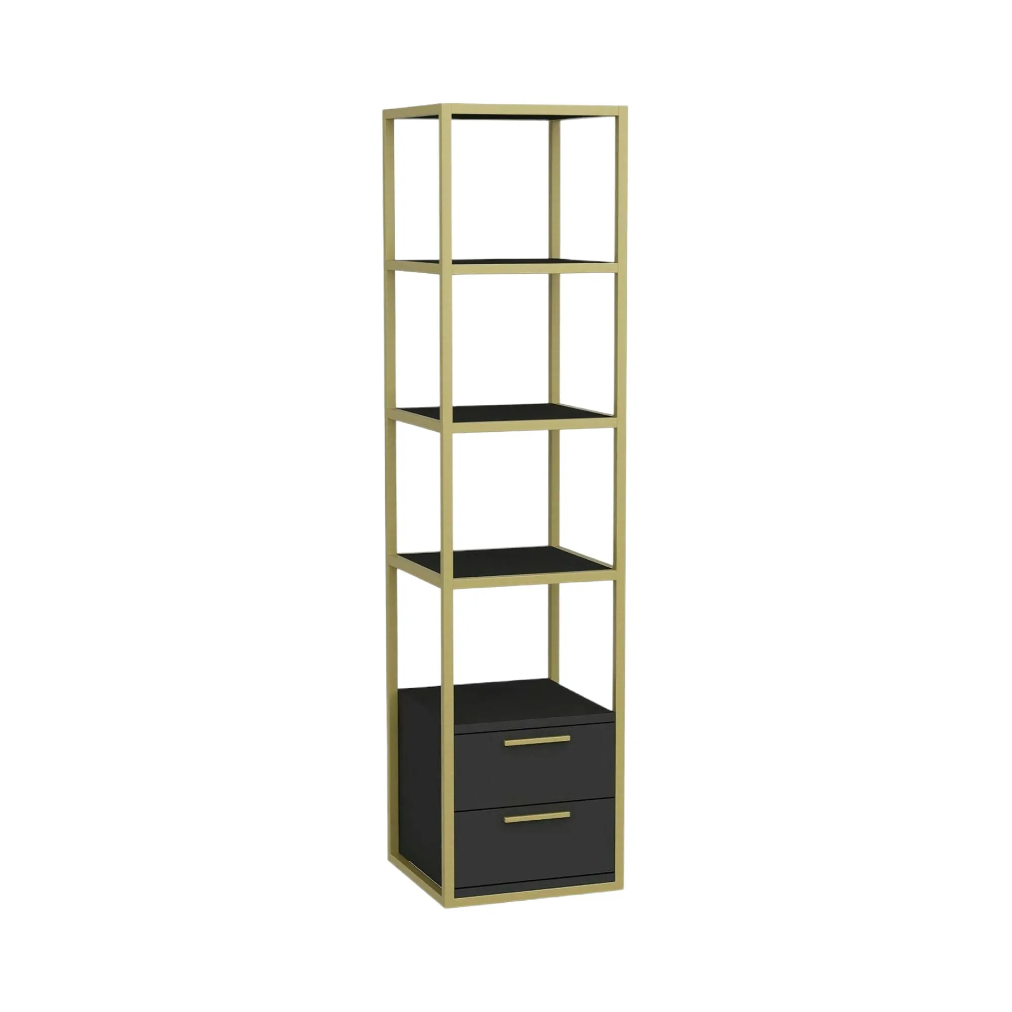Libreria Arsim, 39x39h169 cm, Oro e Antracite<Dmora Hot