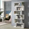 Libreria Ataman, 80x25h192 cm, Bianco e Rovere<Dmora Store