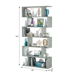 Libreria Ataman, 80x24h192 cm, Grigio<Dmora Store