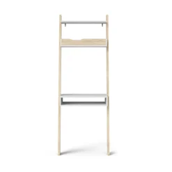 Libreria Aviv, 65x48 h180 cm, Bianco e Quercia<Dmora Outlet