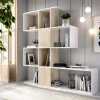 Libreria Ax, 145x29h145 cm, Bianco e Rovere<Dmora Hot