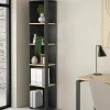 Libreria Baaz, 34x41 h205 cm, Rovere e Grigio<Dmora Shop