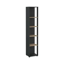 Libreria Baaz, 34x41 h205 cm, Rovere e Grigio<Dmora Shop