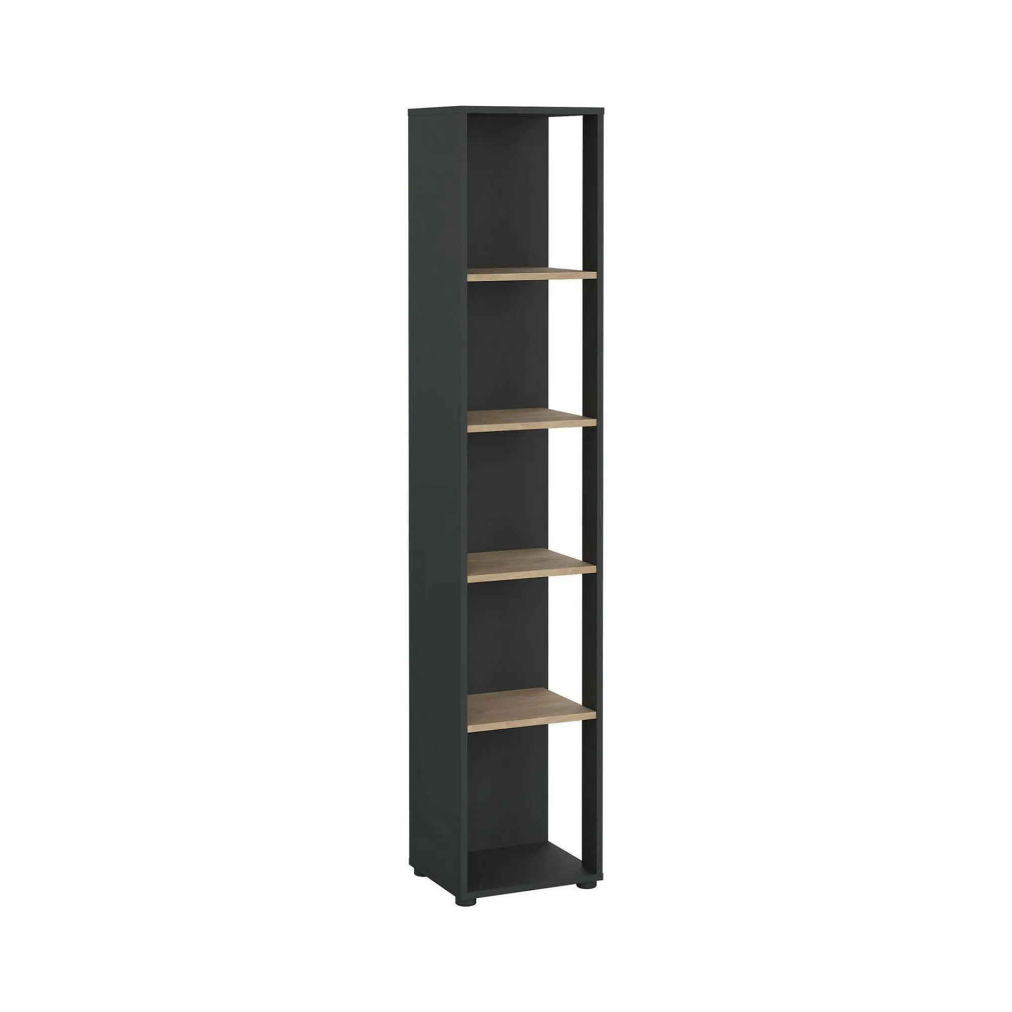 Libreria Baaz, 34x41 h205 cm, Rovere e Grigio<Dmora Shop