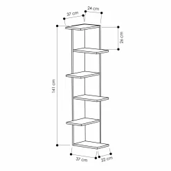 Libreria Bud, 37x24h141 cm,<Dmora Fashion