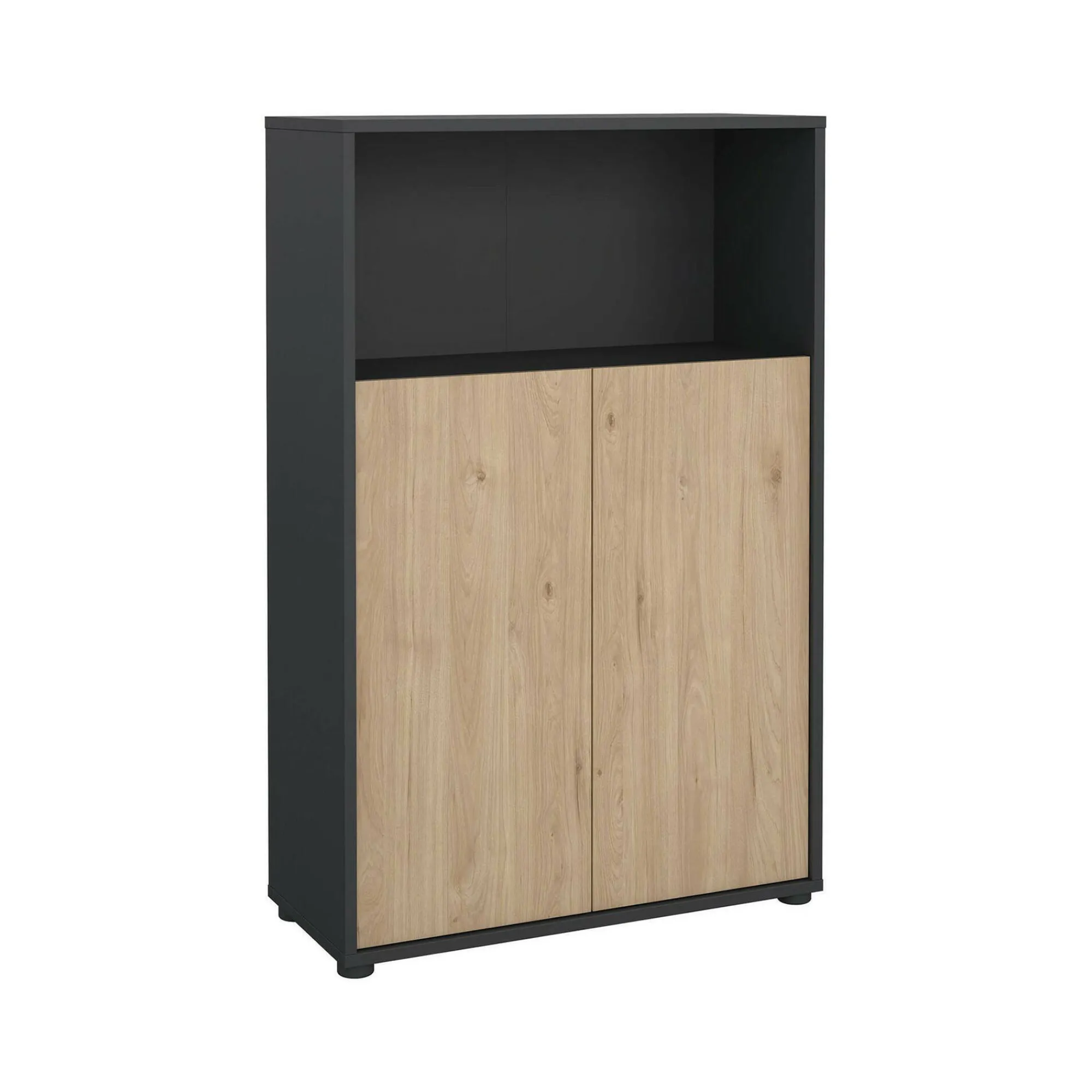 Libreria Canossa, 34x80 h124 cm, Rovere e Grigio<Dmora Online