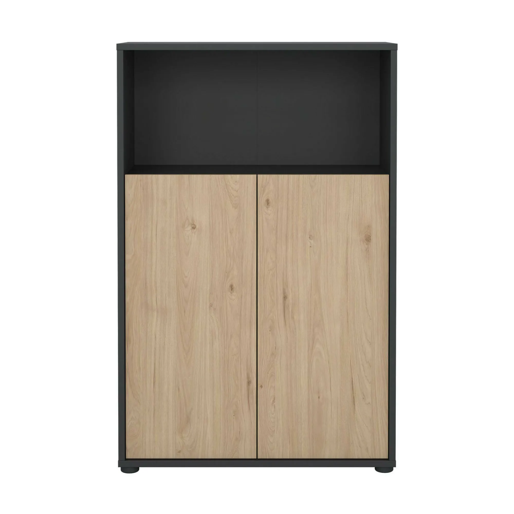 Libreria Canossa, 34x80 h124 cm, Rovere e Grigio<Dmora Online