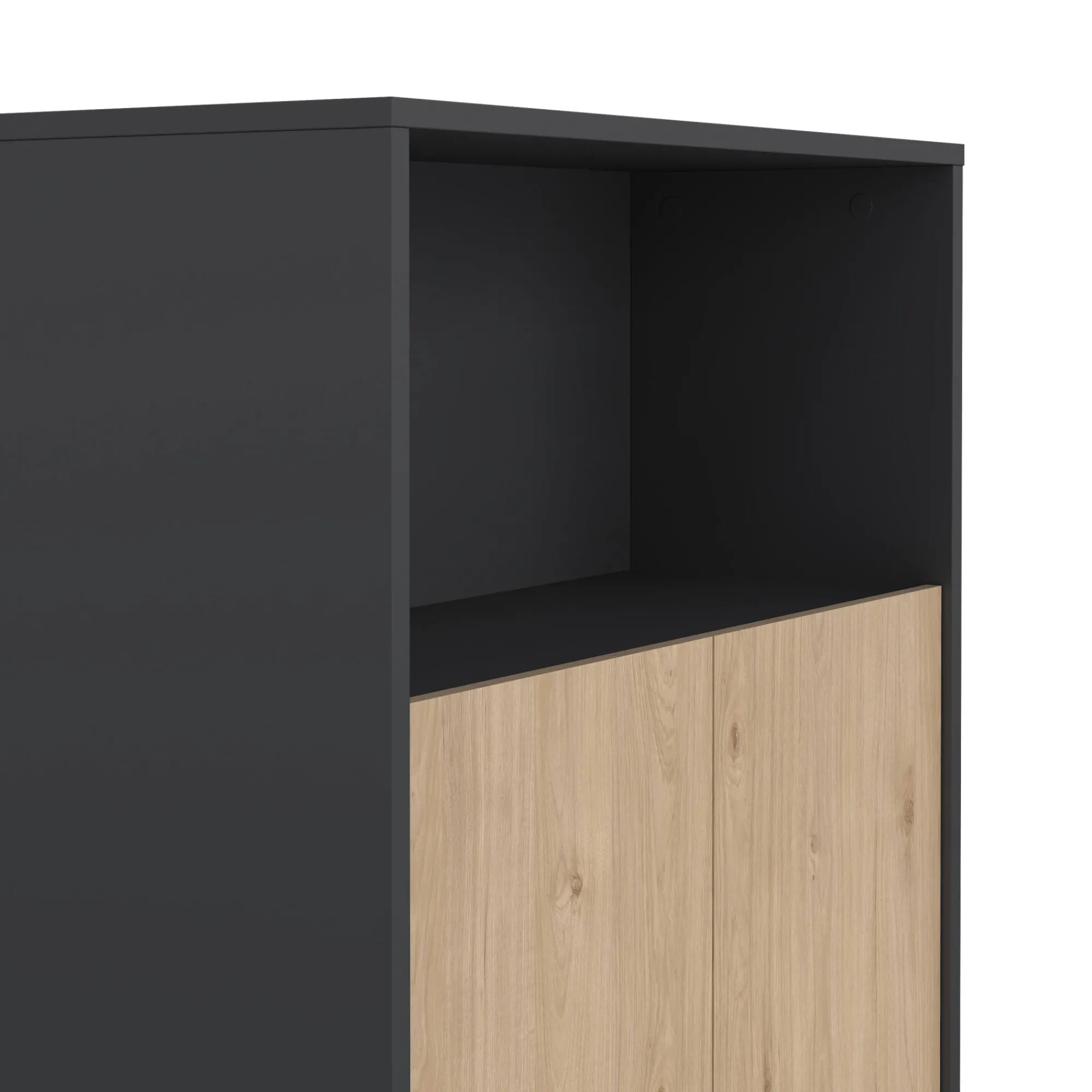 Libreria Canossa, 34x80 h124 cm, Rovere e Grigio<Dmora Online
