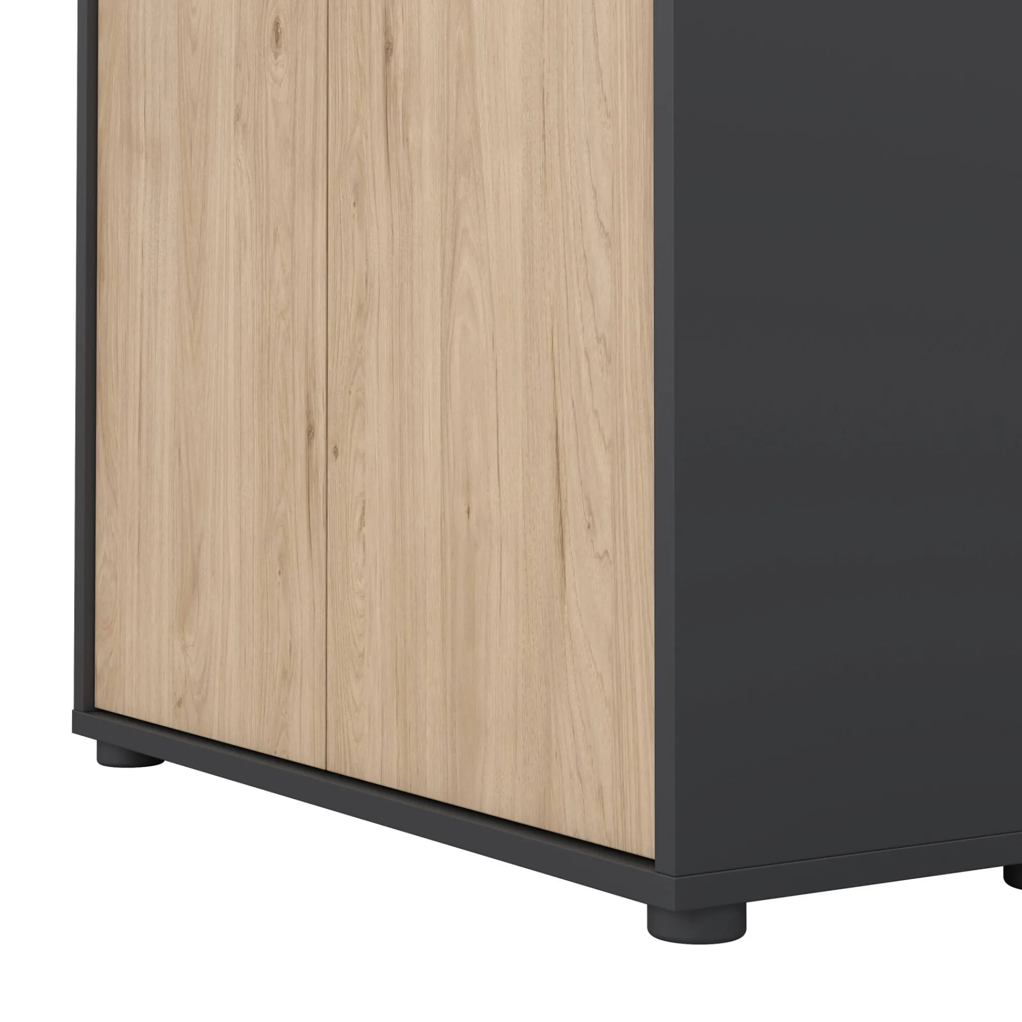 Libreria Canossa, 34x80 h124 cm, Rovere e Grigio<Dmora Online