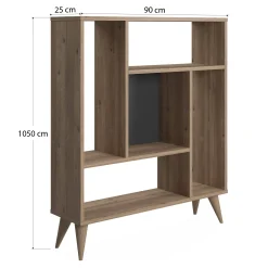 Libreria con cinque scomparti, cm 90 x 25 x 105, colore<Dmora Cheap