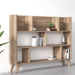 Libreria con otto vani aperti, cm 139,60 x 25 x 106, colore<Dmora Store