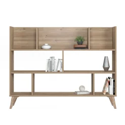Libreria con otto vani aperti, cm 139,60 x 25 x 106, colore<Dmora Store