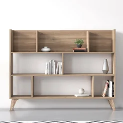 Libreria con otto vani aperti, cm 139,60 x 25 x 106, colore<Dmora Store