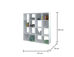 Libreria Daye, 141x33h144 cm,<Dmora Shop