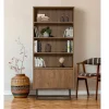 Libreria Dbozhana, 80x36h182 cm, Noce e Nero<Dmora Fashion