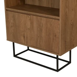 Libreria Dbozhana, 80x36h182 cm, Noce e Nero<Dmora Fashion