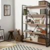 Libreria Demetria, Quercia e Nero, 130x35h180 cm<Dmora Discount