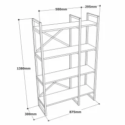 Libreria Desire, 88x30 h138 cm,<Dmora Cheap