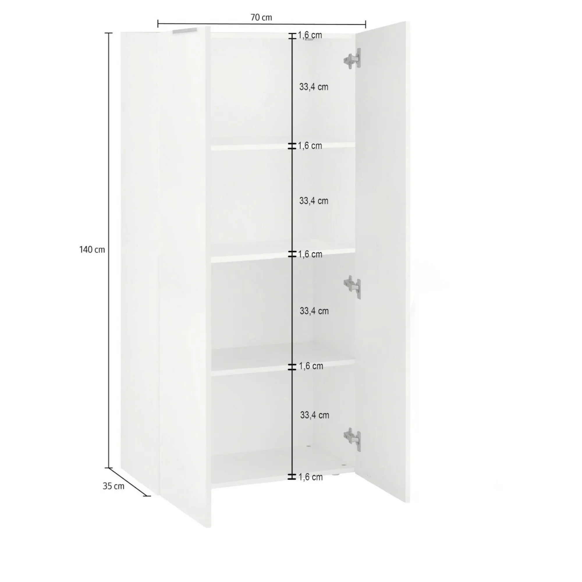 Libreria Donatella, 70x35h140 cm,<Dmora Store