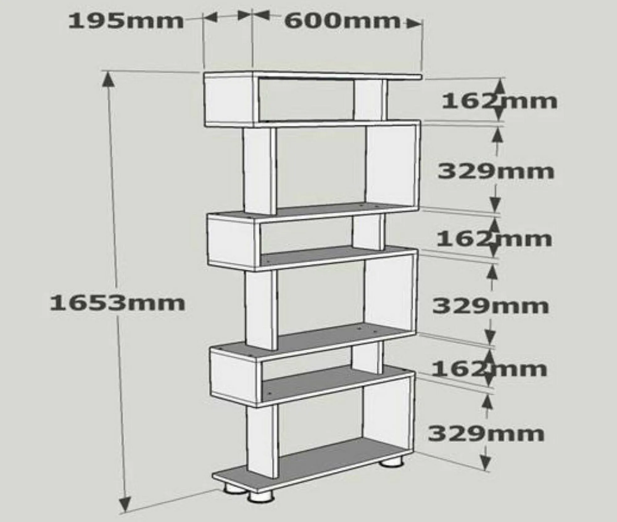 Libreria Doralice, 60x20h165 cm,<Dmora New