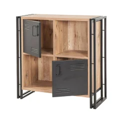 Libreria Dpecorin, Quercia e Nero, 89x35h89 cm<Dmora Best