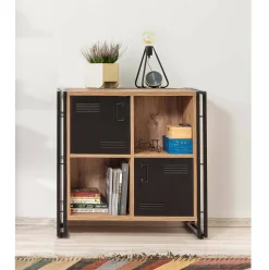 Libreria Dpecorin, Quercia e Nero, 89x35h89 cm<Dmora Best