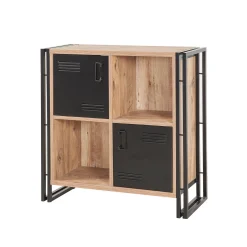 Libreria Dpecorin, Quercia e Nero, 89x35h89 cm<Dmora Best