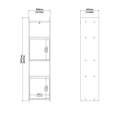 Libreria Dricn, 34x40 h155 cm,<Dmora Fashion