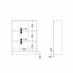 Libreria Droman, 79x27 h107 cm,<Dmora Hot