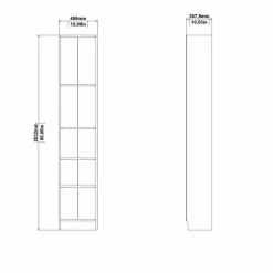 Libreria Drugan, 41x27 h203 cm,<Dmora Outlet