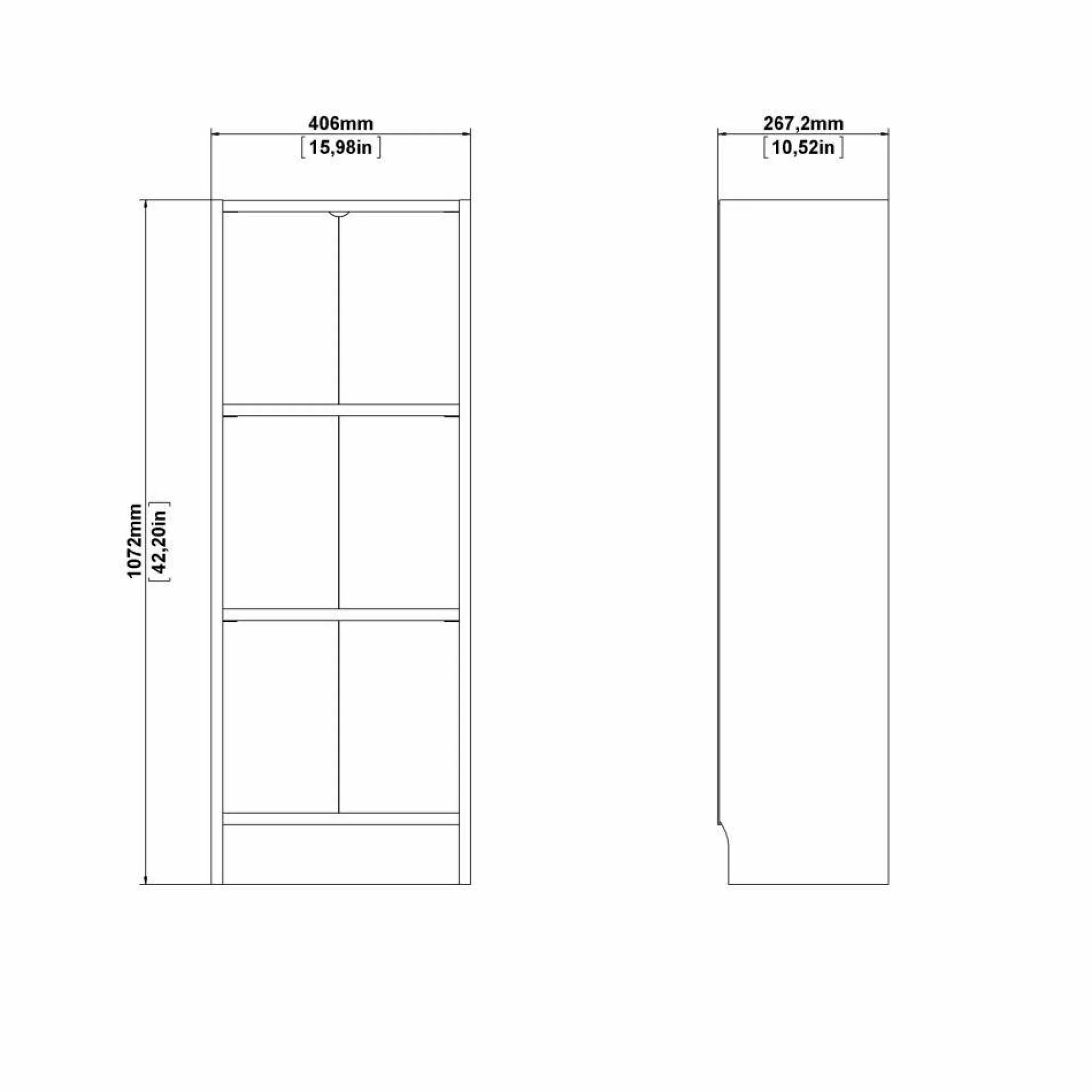 Libreria Dsavoin, 41x27 h107 cm,<Dmora Best Sale