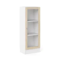Libreria Dsivigli, 28x41 h107 cm, Bianco e Quercia<Dmora Outlet