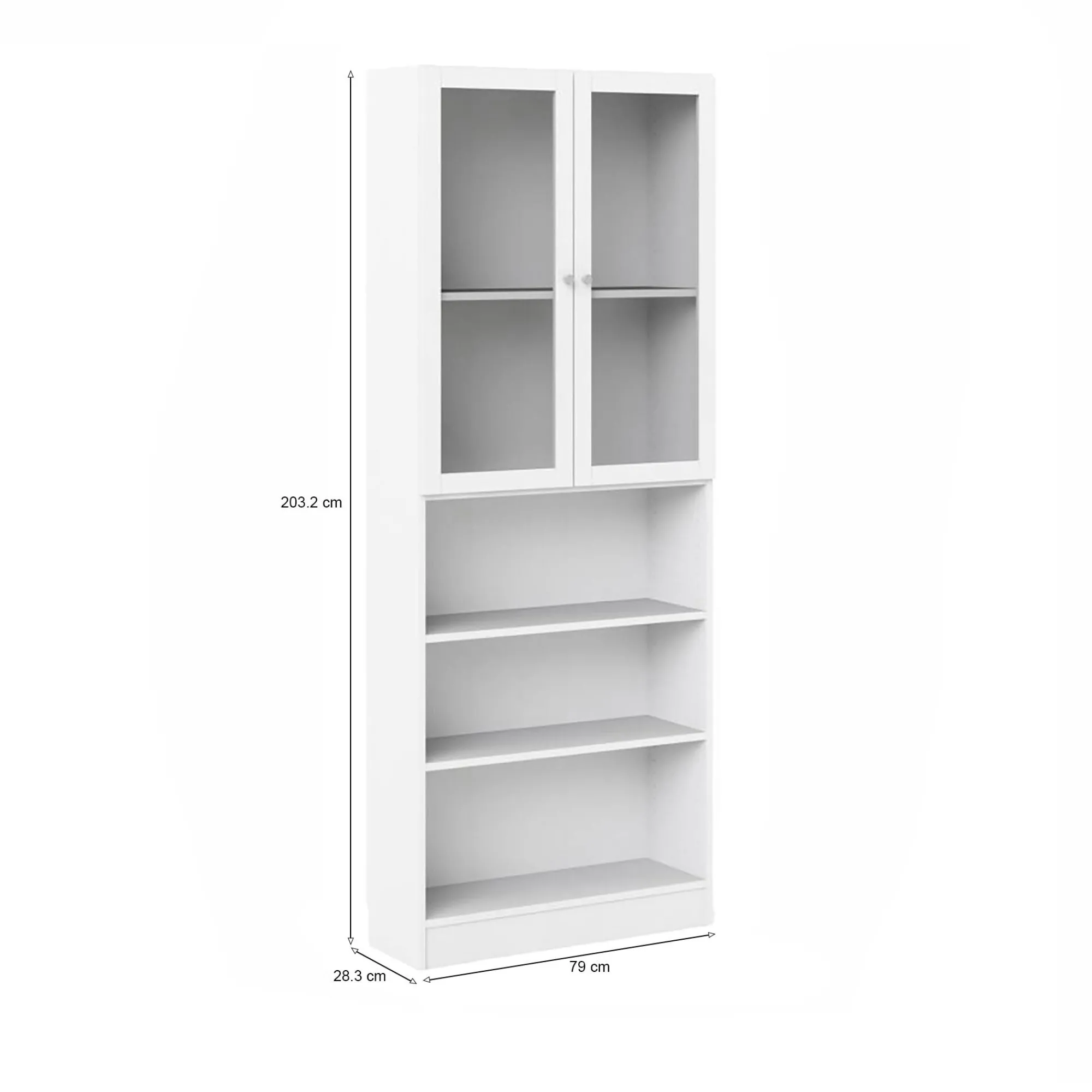 Libreria Dsmallin, 28x79 h203 cm,<Dmora Shop