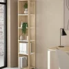 Libreria Dtalarin, 34x41 h205 cm, Rovere e Bianco<Dmora Best Sale