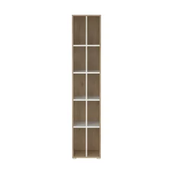 Libreria Dtedesc, 34x41 h205 cm, Rovere e Bianco<Dmora Shop