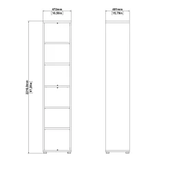 Libreria Dtern, 40x47 h222 cm,<Dmora Best Sale