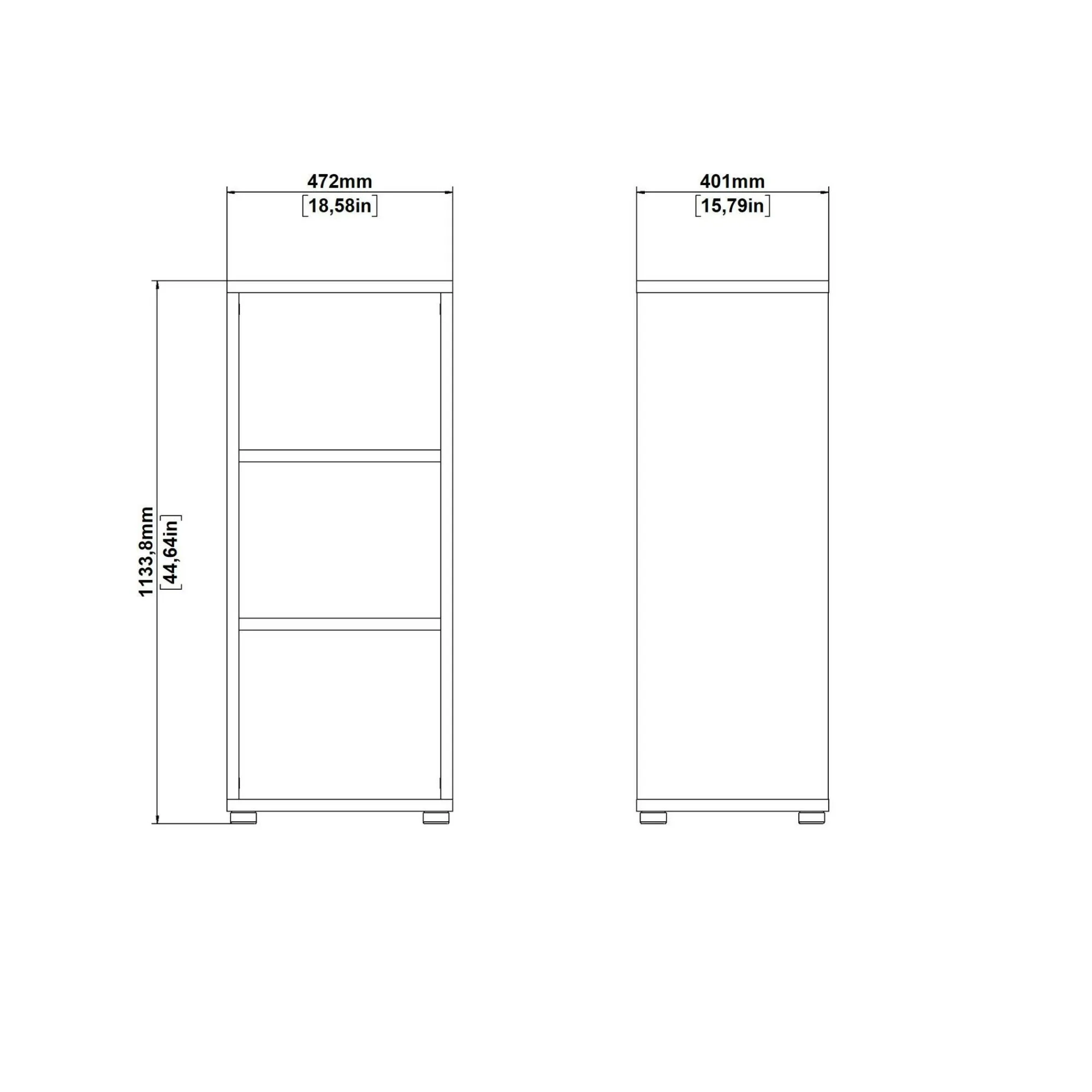 Libreria Dterzi, 40x47 h113 cm,<Dmora Hot