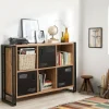 Libreria Ercolina, Quercia e Nero, 126x35h89 cm<Dmora Fashion