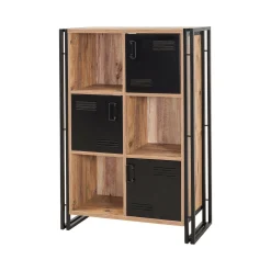 Libreria Ercolina, Quercia e Nero, 89x35h127 cm<Dmora Best Sale