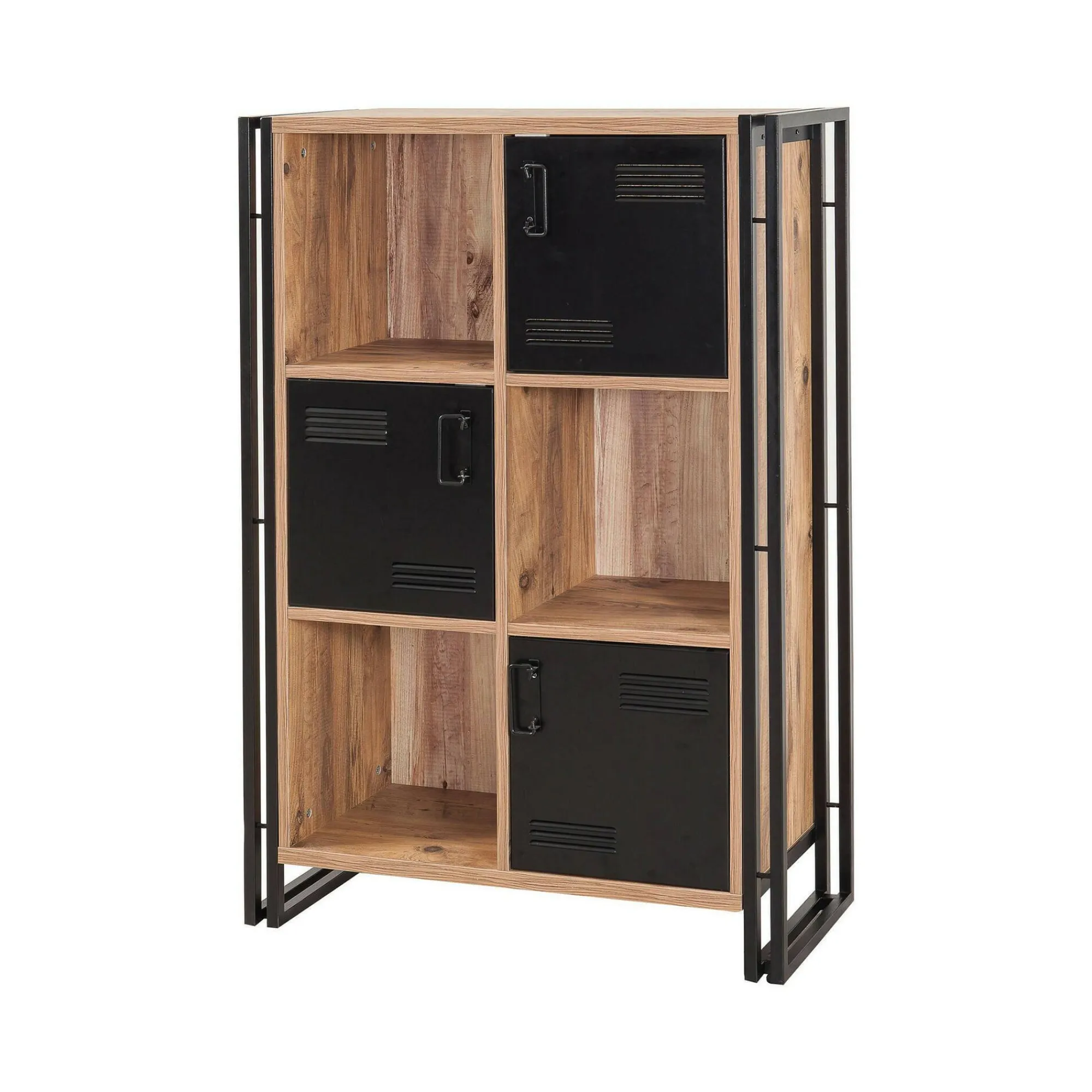 Libreria Ercolina, Quercia e Nero, 89x35h127 cm<Dmora Best Sale