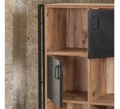 Libreria Ercolina, Quercia e Nero, 89x35h127 cm<Dmora Best Sale
