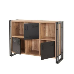 Libreria Ercolina, Quercia e Nero, 126x35h89 cm<Dmora Fashion