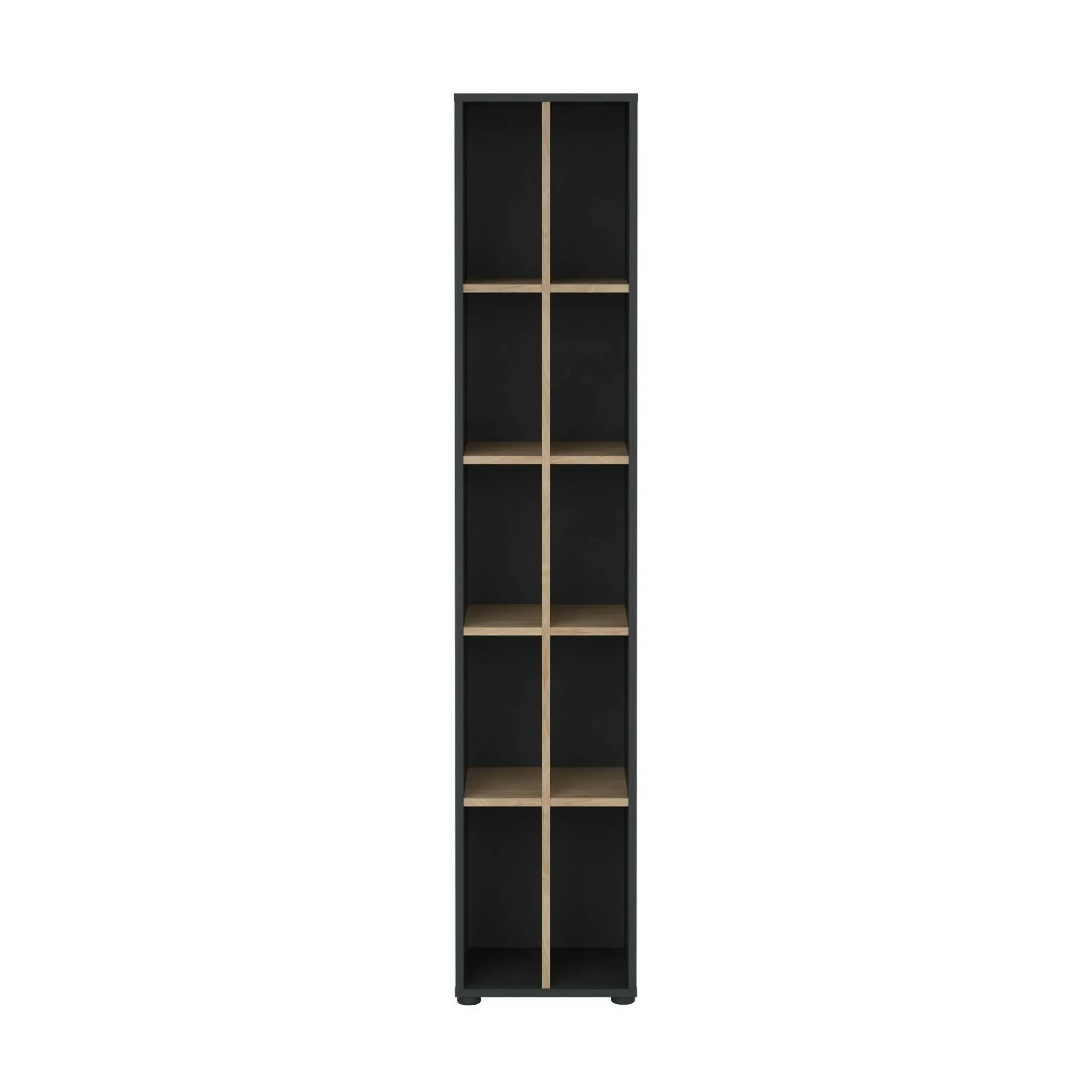 Libreria Erevan, 34x41 h205 cm, Rovere e Grigio<Dmora Sale