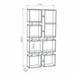 Libreria Erin, 79x24 h167 cm,<Dmora Outlet