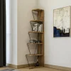 Libreria Erminia, 50x22h150 cm, Quercia e Nero<Dmora Store